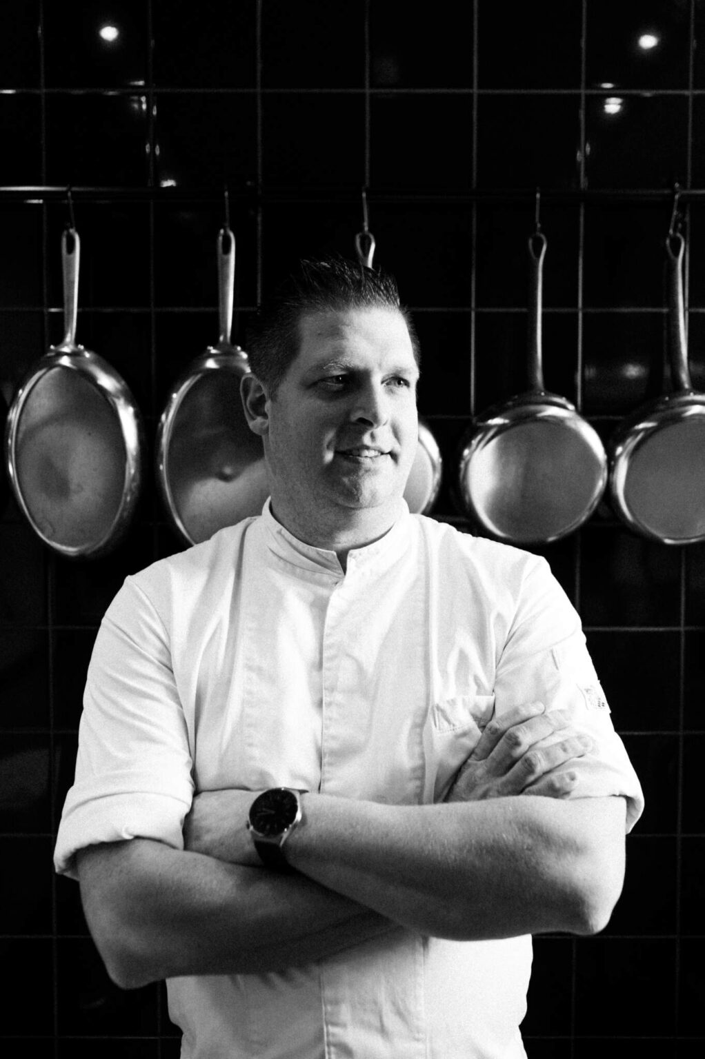 Chef Frank van Thiel in Harry's open keuken