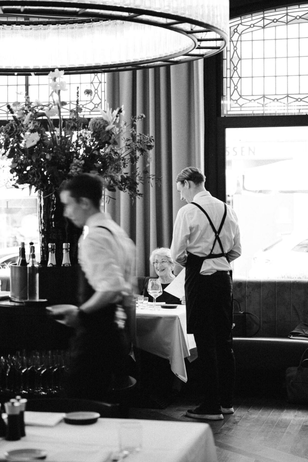 Lunch service in the dining room at Harry’s Maastricht