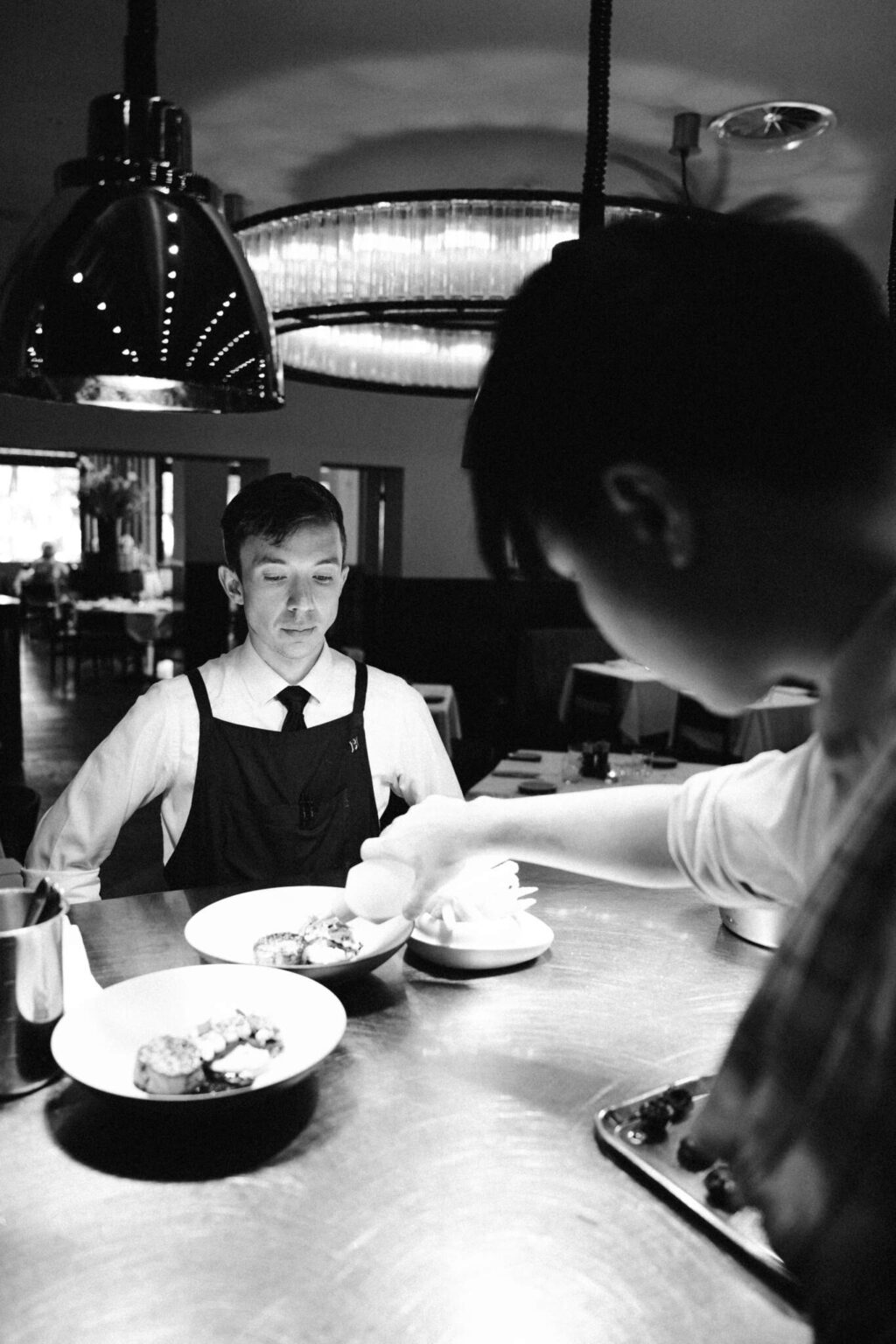 Service at the kitchen pass at Harry’s Maastricht